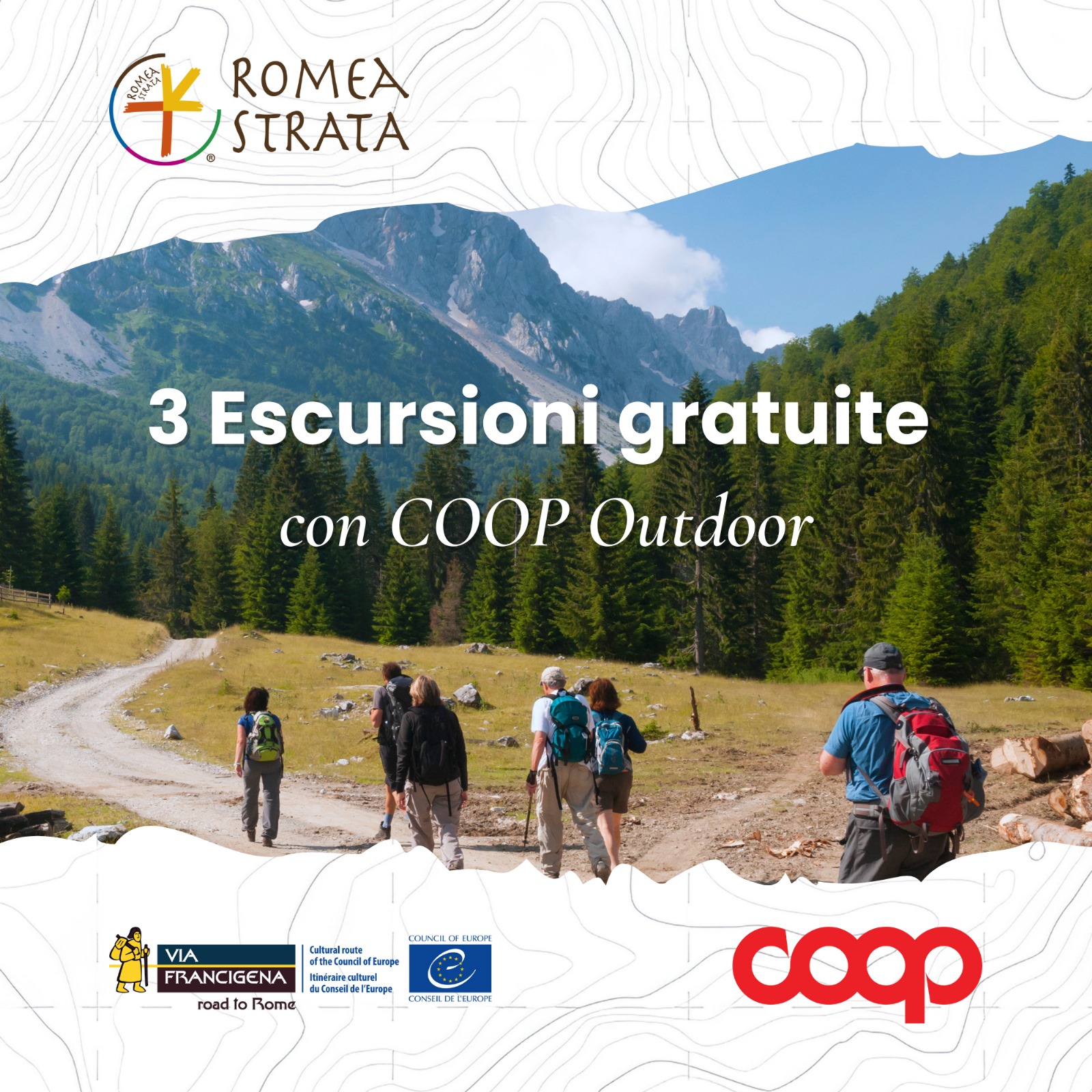 3 escursioni gratuite lungo la Romea Strata – tornano le camminate Coop outdoor