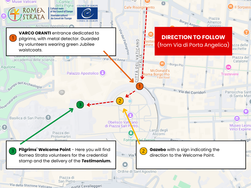 mappa en arrivo a roma