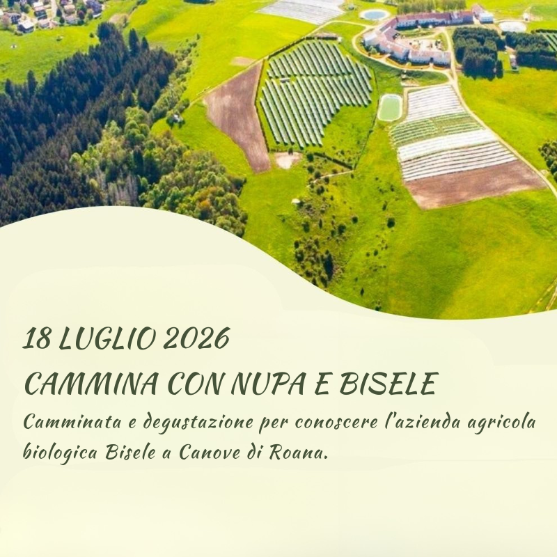 Cammina con Nupa e Bisele: alla scoperta dell’agricoltura biologica